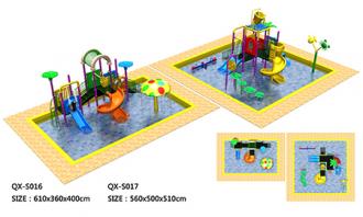 QX-S016溫泉泳池噴水滑梯樂園