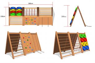 幼兒園木質(zhì)組合型攀爬架